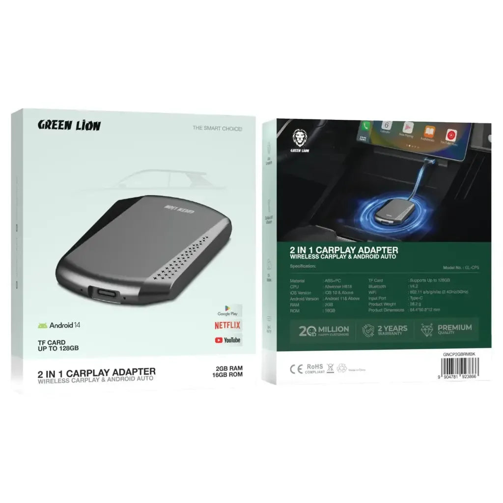 Green Lion Carplay 2GB Ram - Black