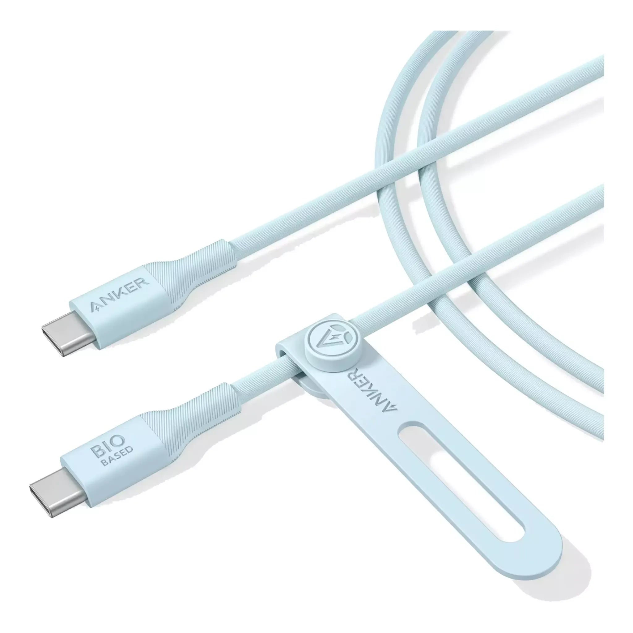 Anker 544 Usb-C To Usb-C Cable 140W 6ft Bio-Based Blue