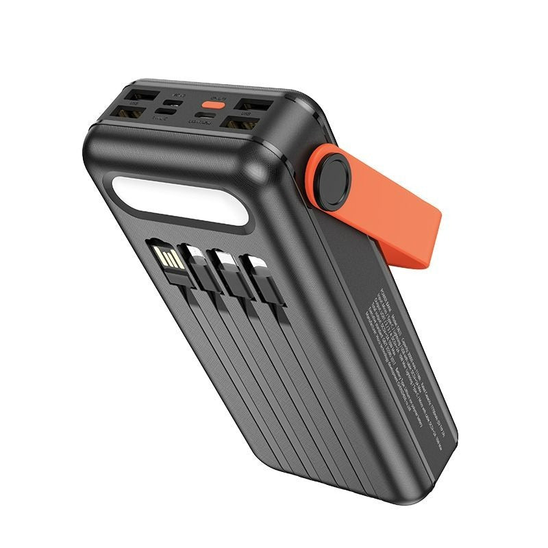 Hoco Solar Charging Portable Power Bank 30000mAh, Black - DB33 plus