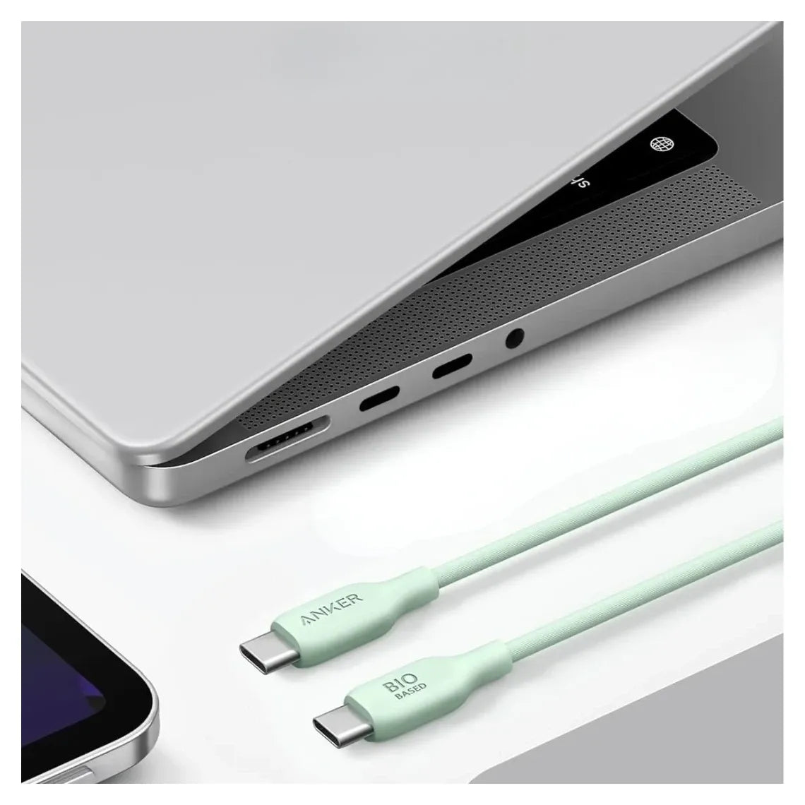 Anker 544 Usb-C To Usb-C Cable 140W 6ft Bio-Based Green