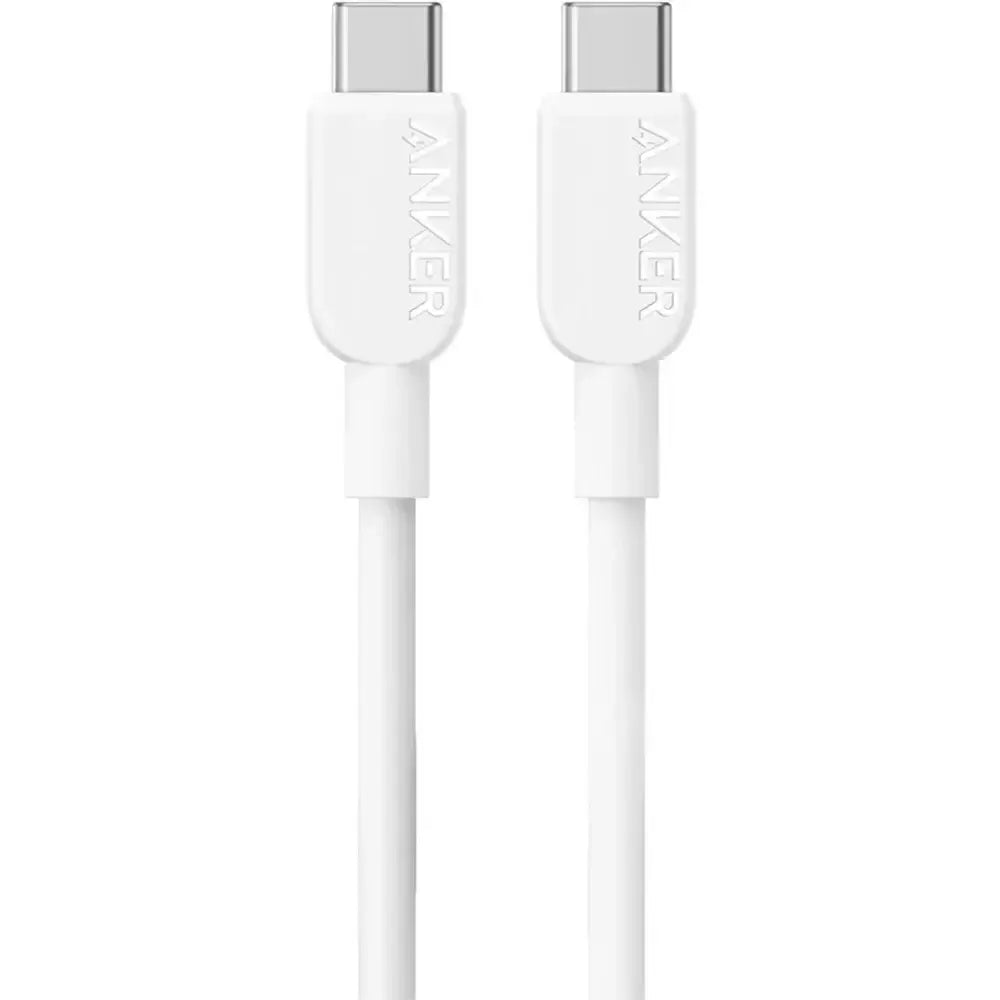 Anker Charger 20W 2-Port Usb-C Cable 5ft White