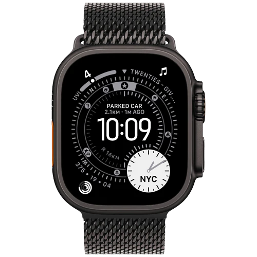 Apple Watch Ultra 3 GPS+Cellular 49Mm Black with Titanium Milanese Loop Black–Large