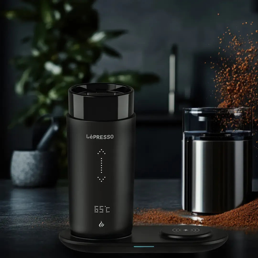 LePresso Smart Travel Heating Mug Black