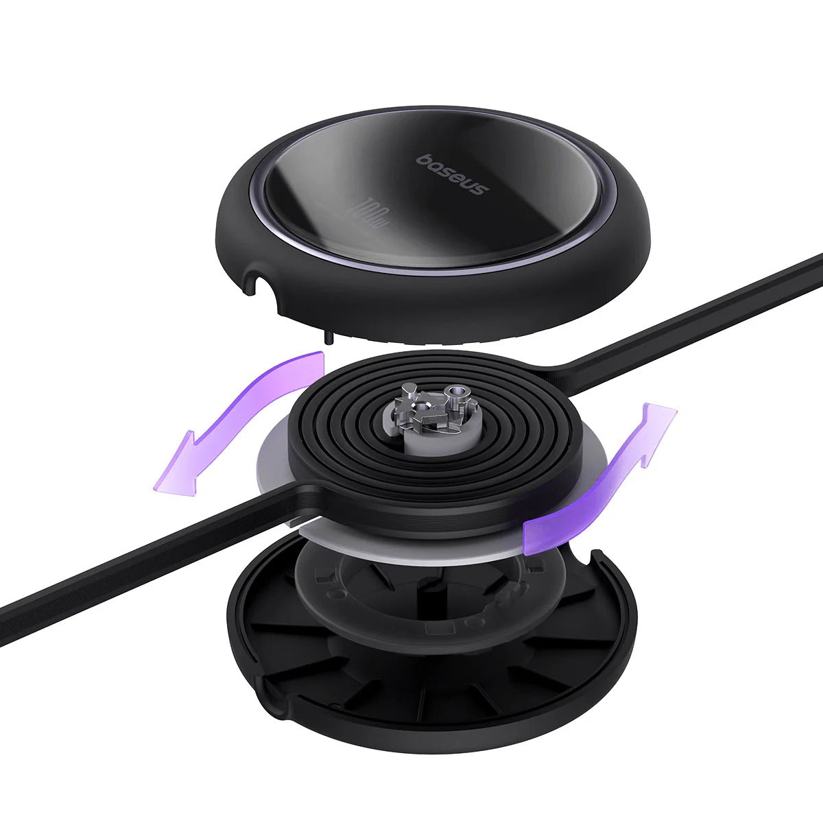 Baseus Free2Pull Fast Charging Cable USB-C to C+C 100W 1m - Cluster Black