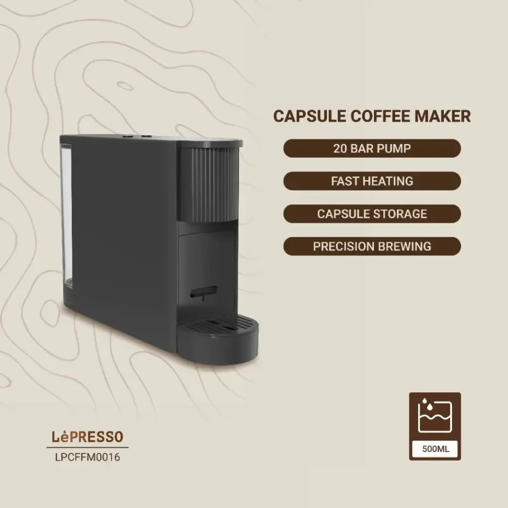 Lepresso Automatic Capsule Coffee Maker Black