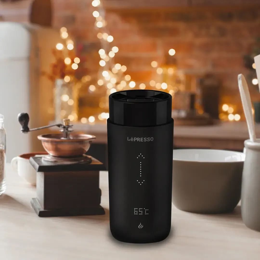 LePresso Smart Travel Heating Mug Black