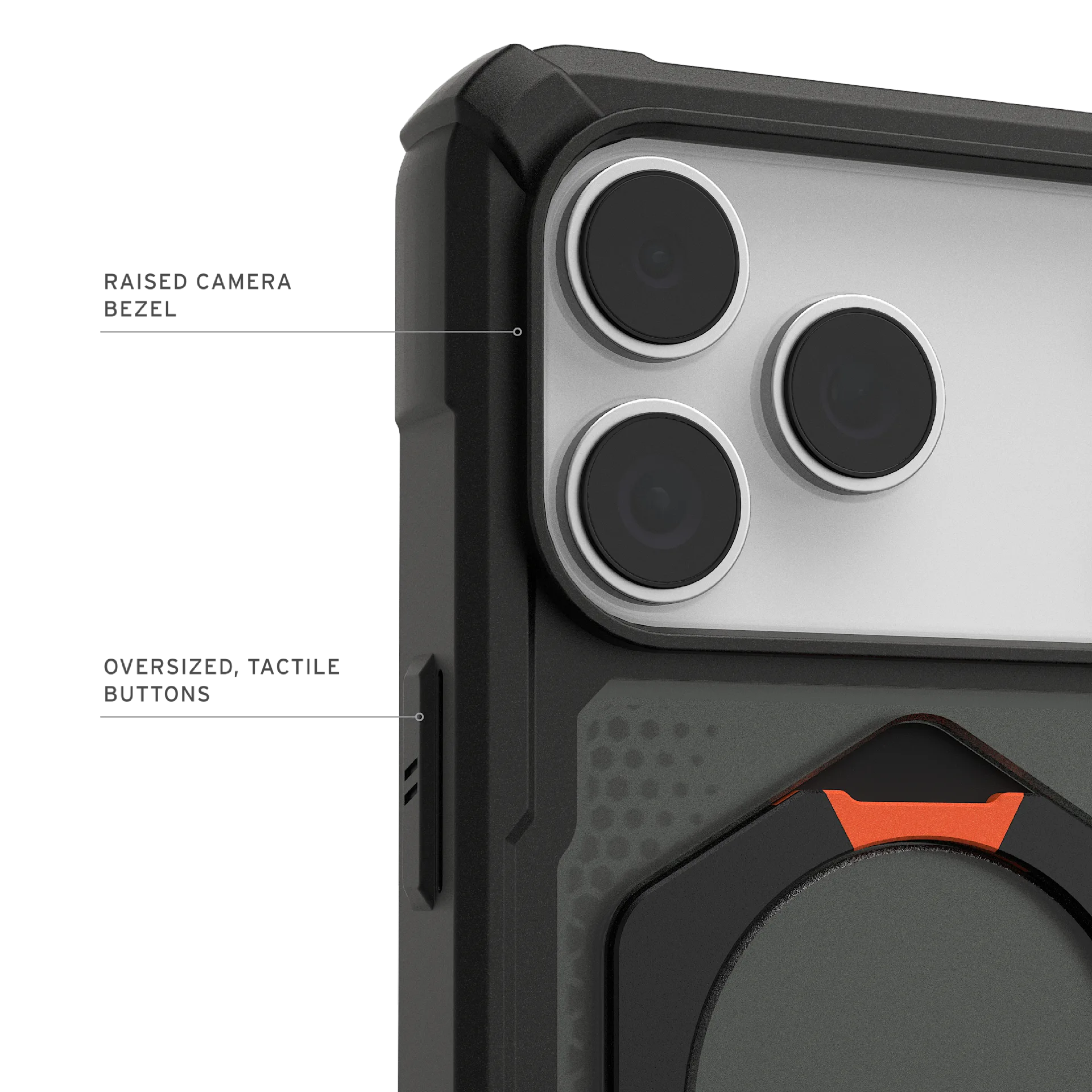 Uag Iphone 17 Pro Plasma Xte Magsafe Case - Black/Pop Orange