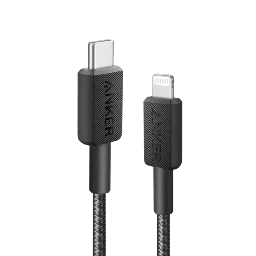 Anker 322 Usb-C To Lightning Cable (6Ft Braided)-Black