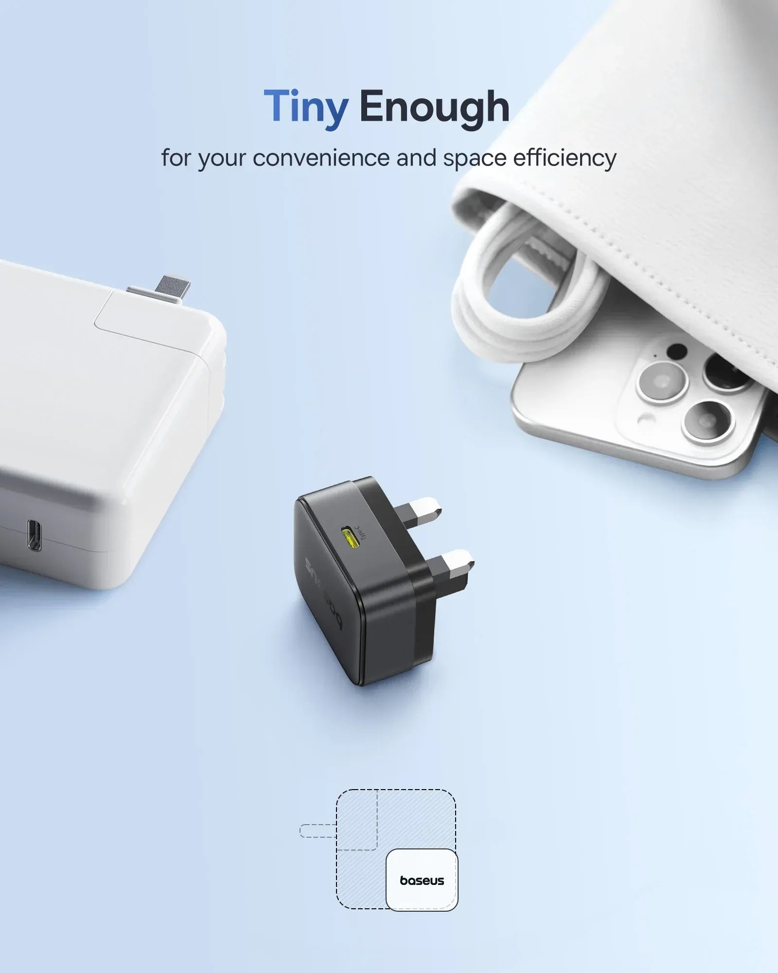 Baseus Palm Fast Charger 1C 30W - Cluster Black