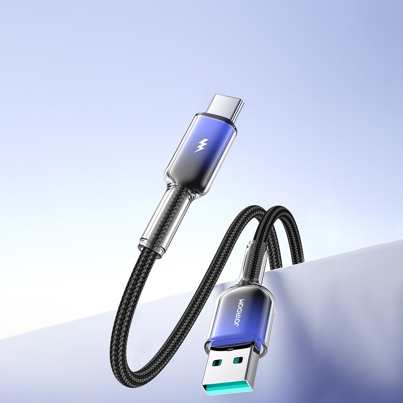 Joyroom S-A42 Crystal-Clear Series 3A USB-A - USB-C cable 1.2m - black