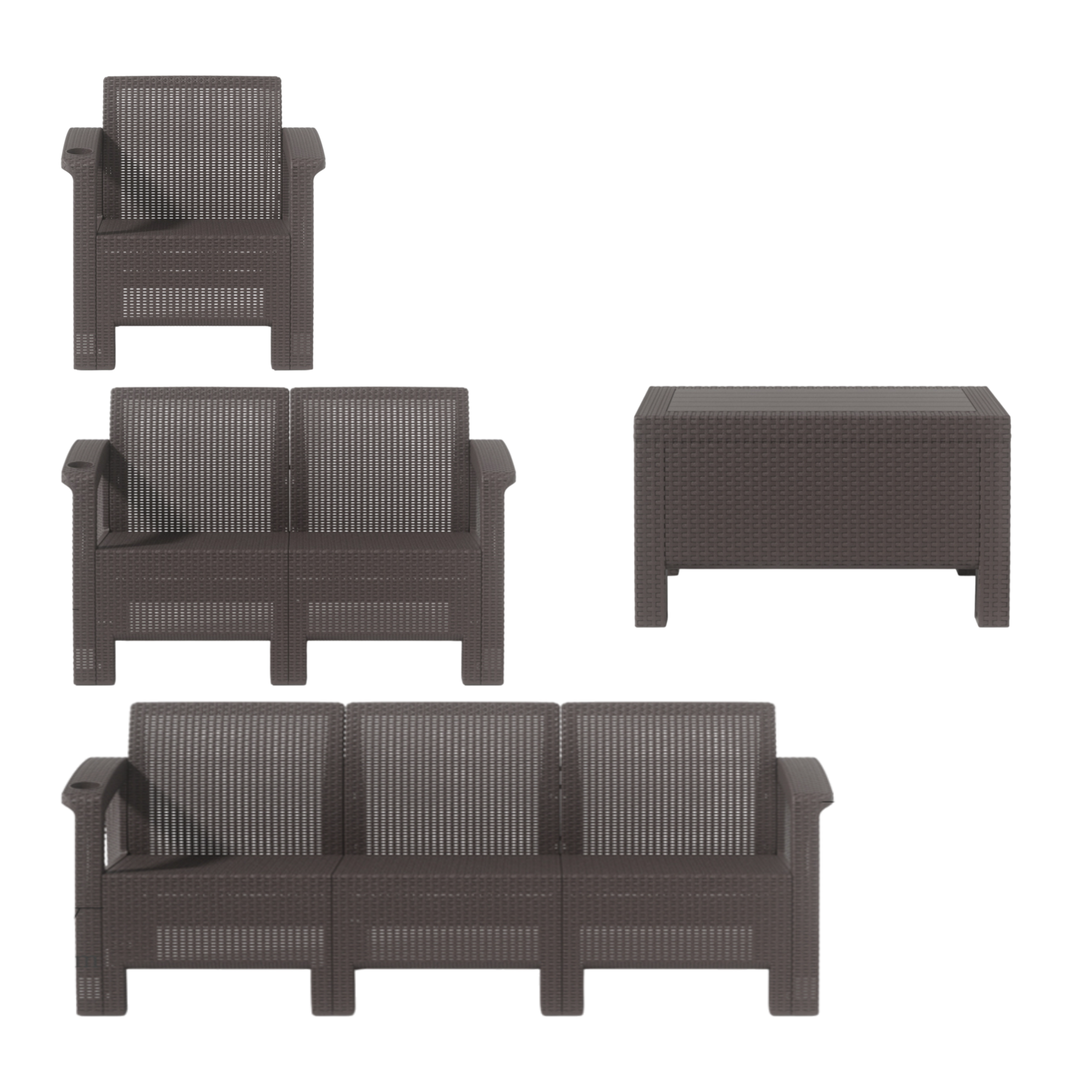 Outdoor Plastic Sofa Set