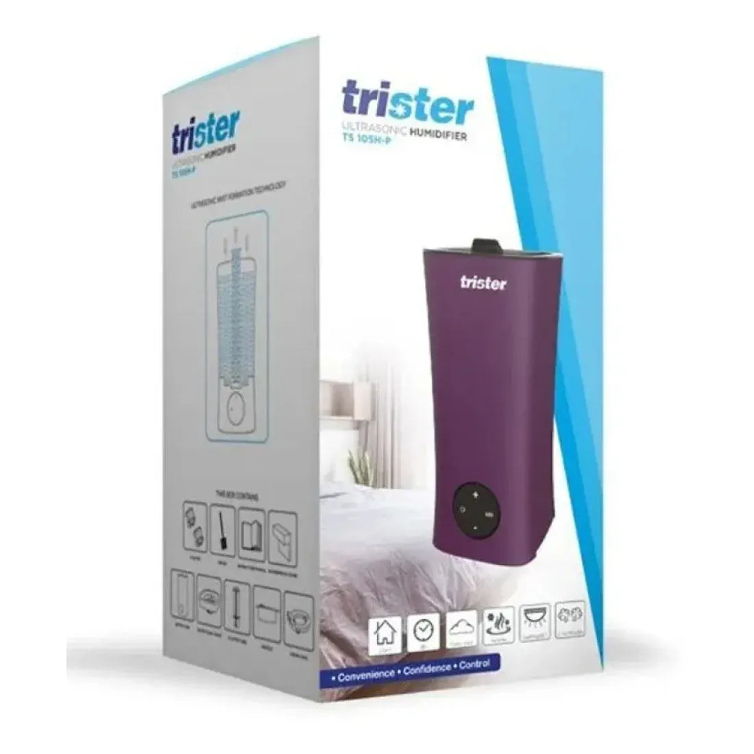Trister Ultrasonic Humidifier 2L - Purple