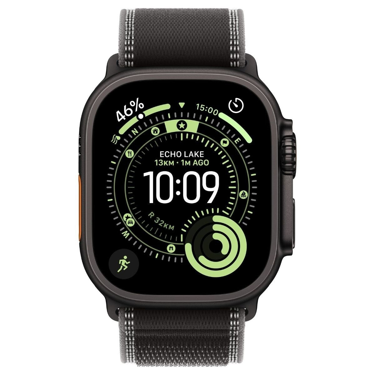 Apple Watch Ultra 3 Gps+Cellu 49Mm Titanium Case W/Black/Charcoal Trail Loop Small/Medium