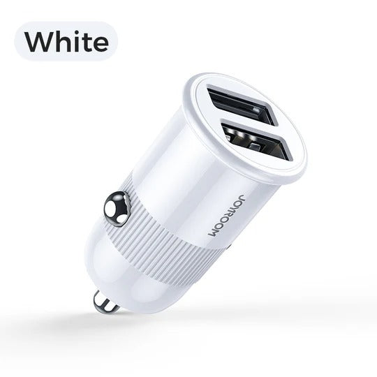 Joyroom C-A06 3.1A dual-port smart car charger-White