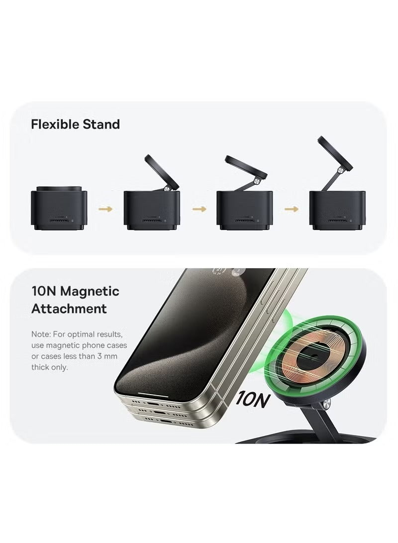 Baseus MagPro II 7-in-1 HUB Magnetic Wireless Charging 15W - Cosmic Black