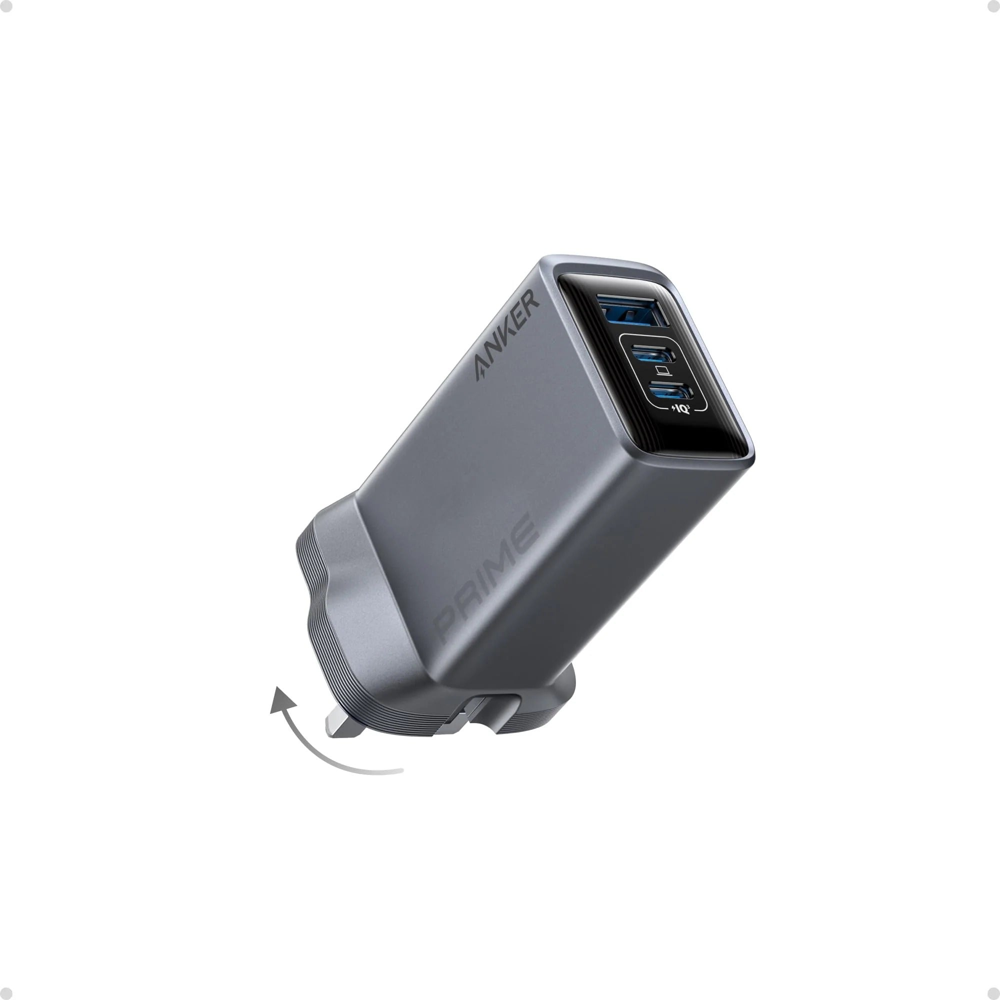 Anker Prime Charger (100W 3 Ports Ganprime) - Silver