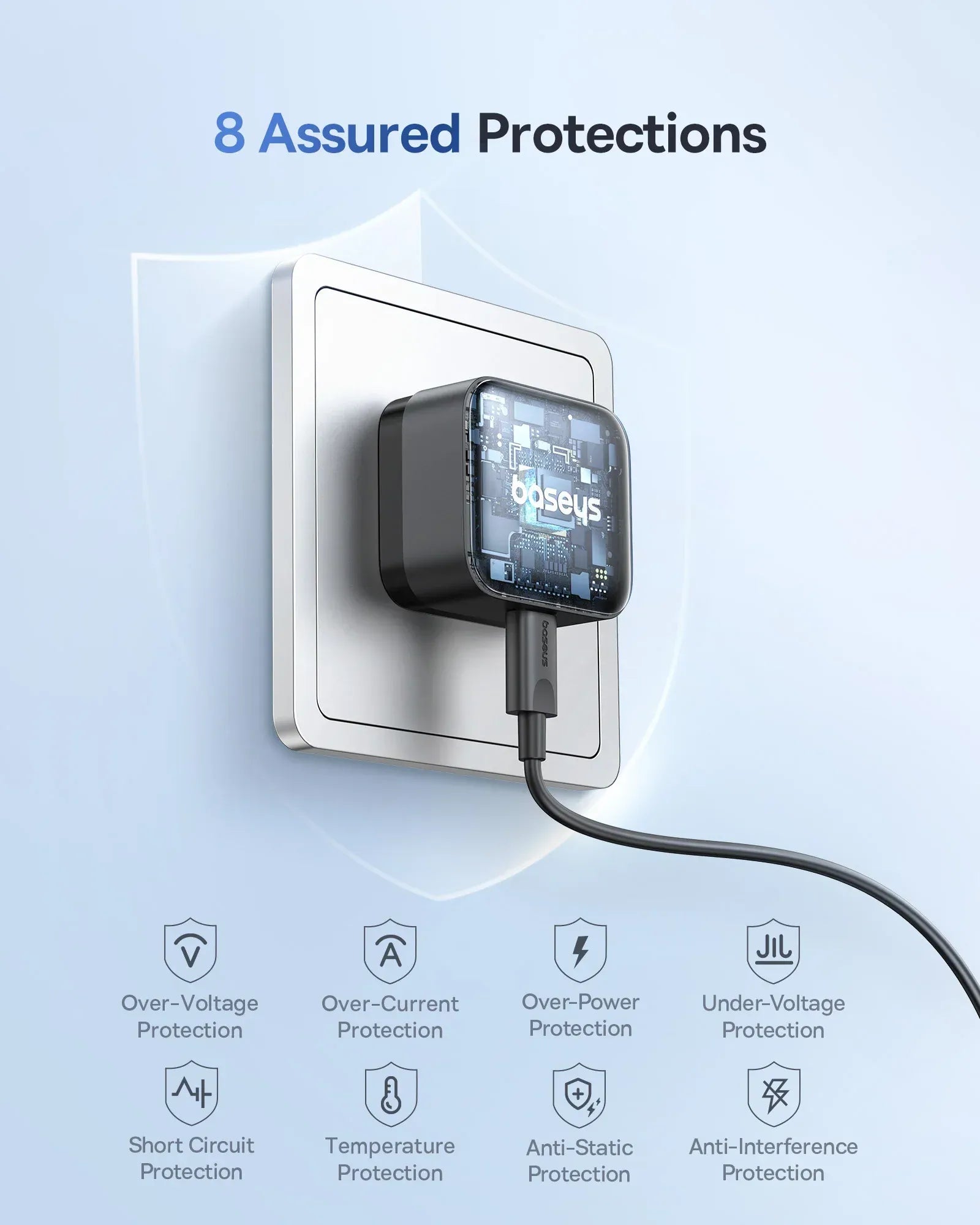 Baseus Palm Fast Charger 1C 30W - Cluster Black