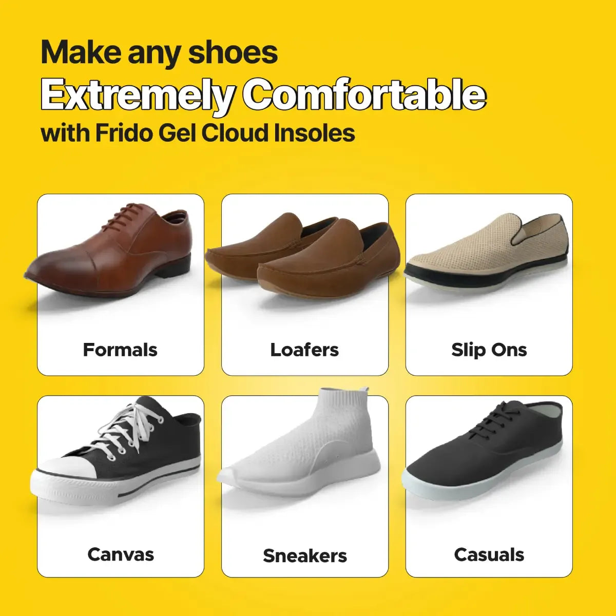 Frido Gel Cloud Insoles (Size 9 to 13 UK)