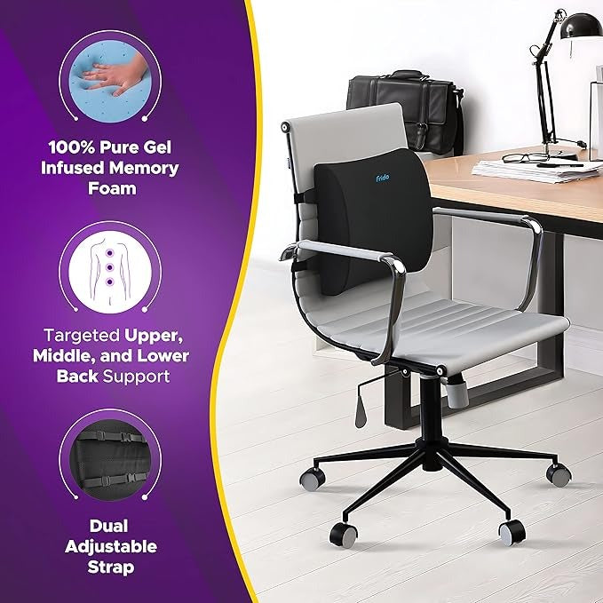 Frido Ultimate Lumbar Cushion (Black)