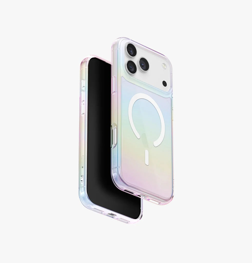 UNIQ Hybrid iPhone 17 Pro Max Magclick Charging Case Iridescia-Quartz