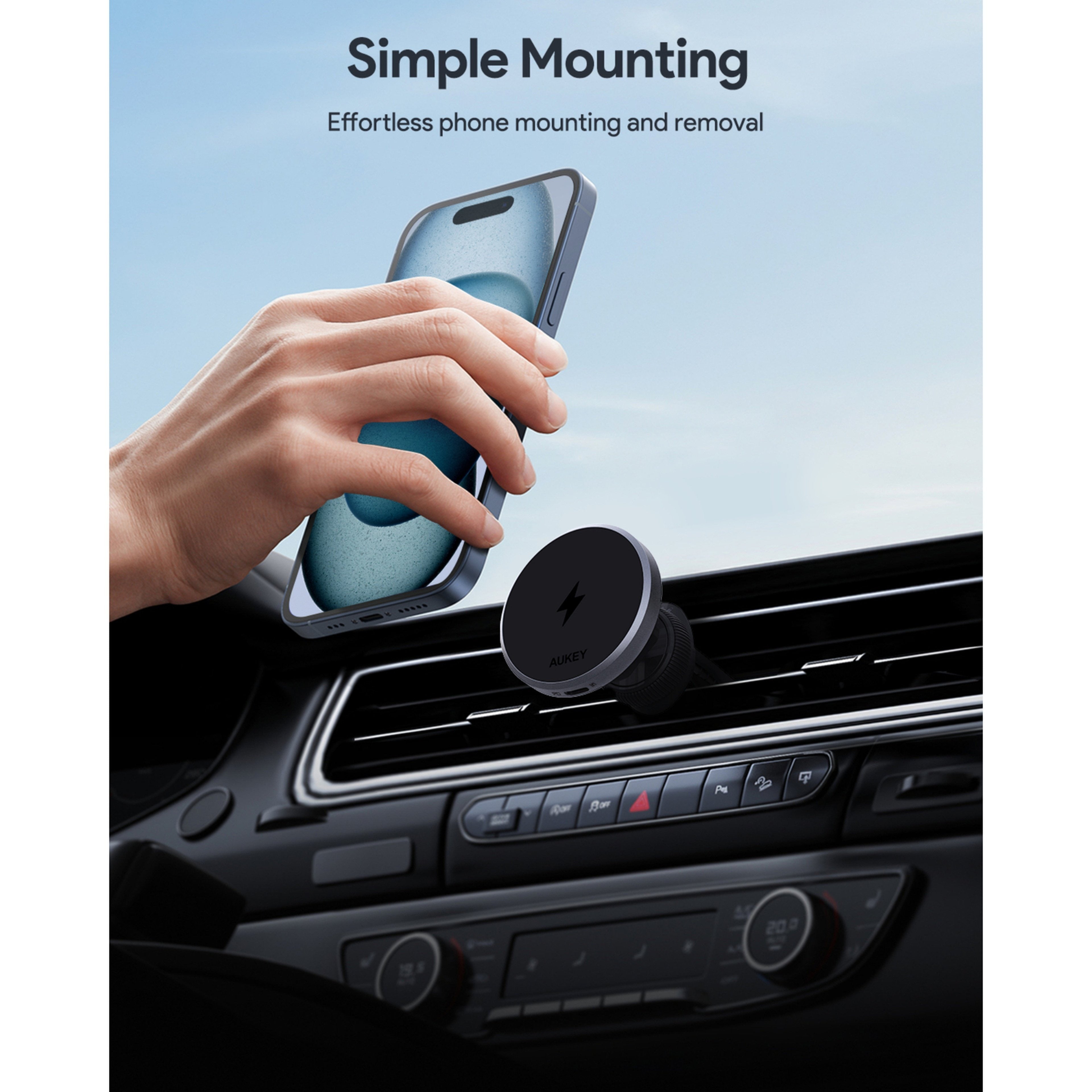 Aukey Magsafe Phone Mount Wireless Charging Phone Mount