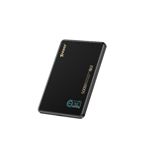 XPower MagDigita5 Color LED Display PD 3.0+QI2 MagCharge 5000mAh Aluminium Alloy Power Bank BLACK
