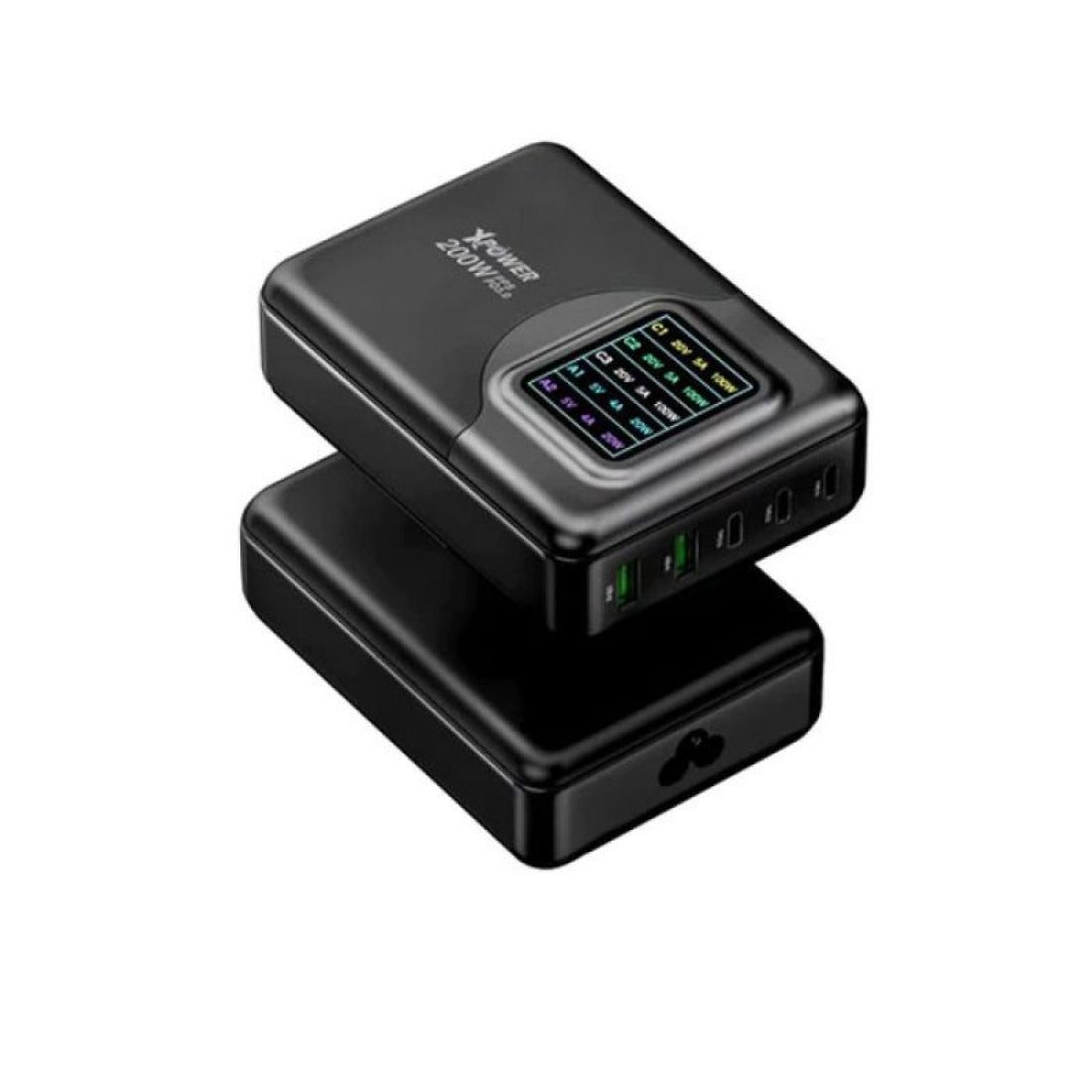 XPower GW200B 200W 4 Output PD 3.0/Qc/Scp Gan Wall Charger - Black