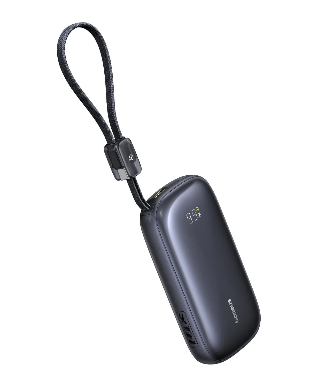 Baseus EnerFill FC21 QPow3 Power Bank 10000mAh 45W Digital Display with Detachable Cable – Black