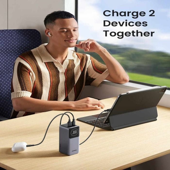 UGreen 12000mAh PD Fast Charging Power Bank 100W with USB-C and USB-A Ports