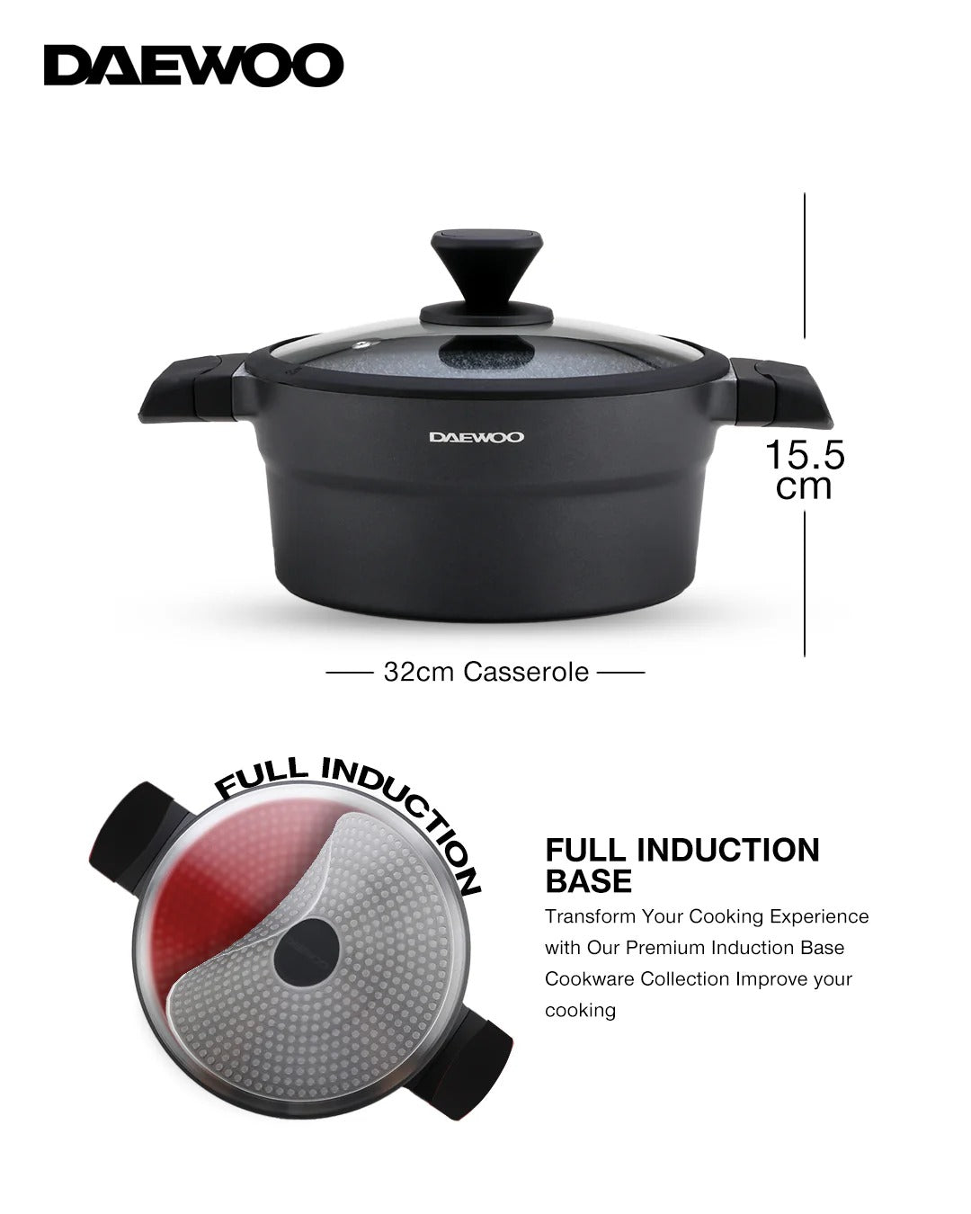 Daewoo Casseerole Pot DCC 3200 - Black