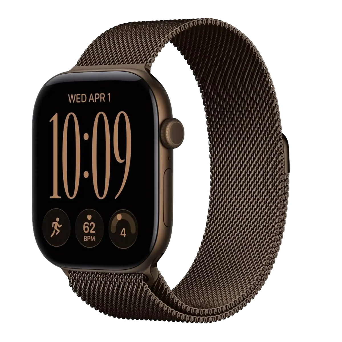 Apple Watch Series 12 Gps + Cellular 46Mm Dark Bronze Aluminium Case With Dark Bronze Milanese Loop M/L