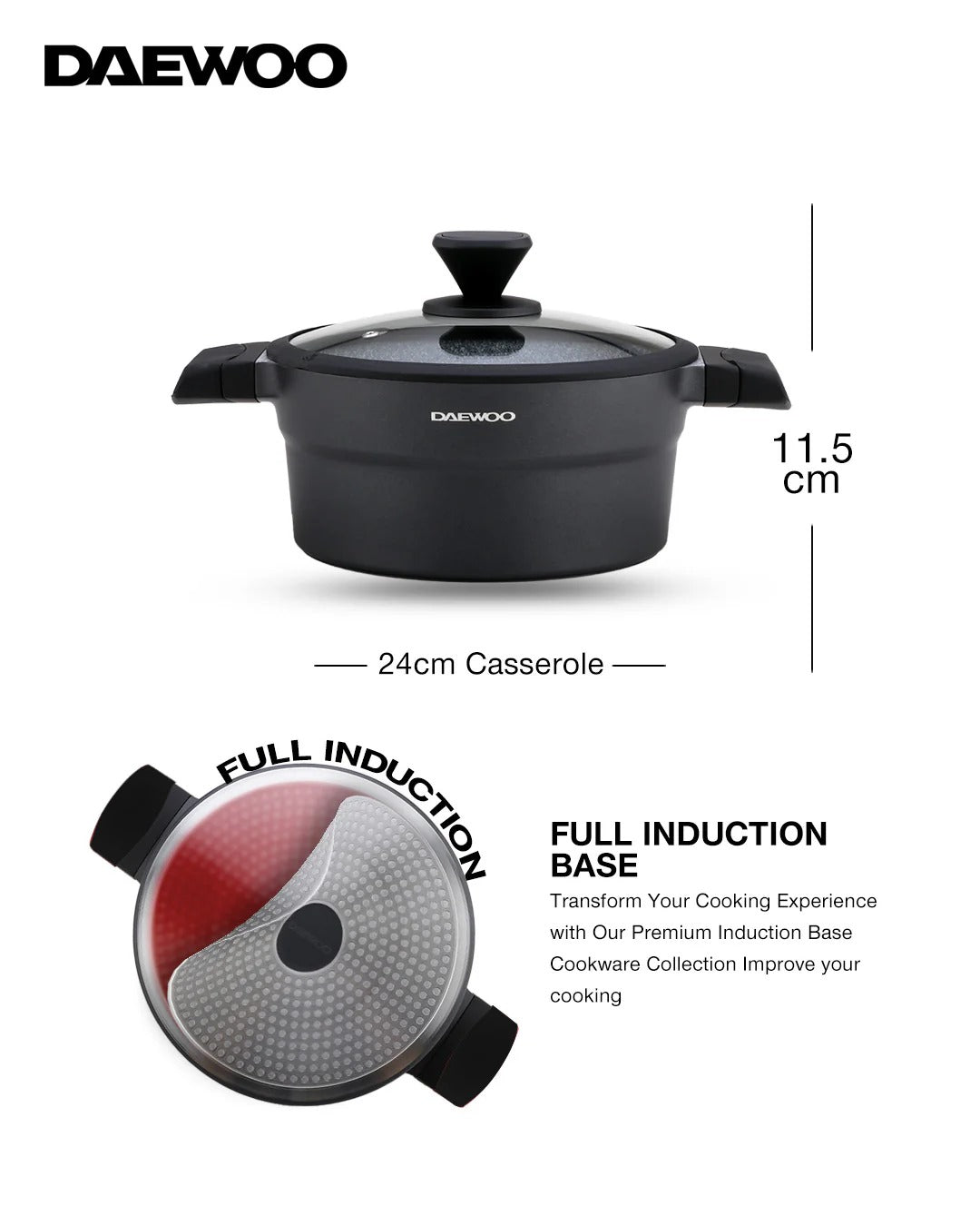 Daewoo  Casserole Pot  DCC 2400 - Black