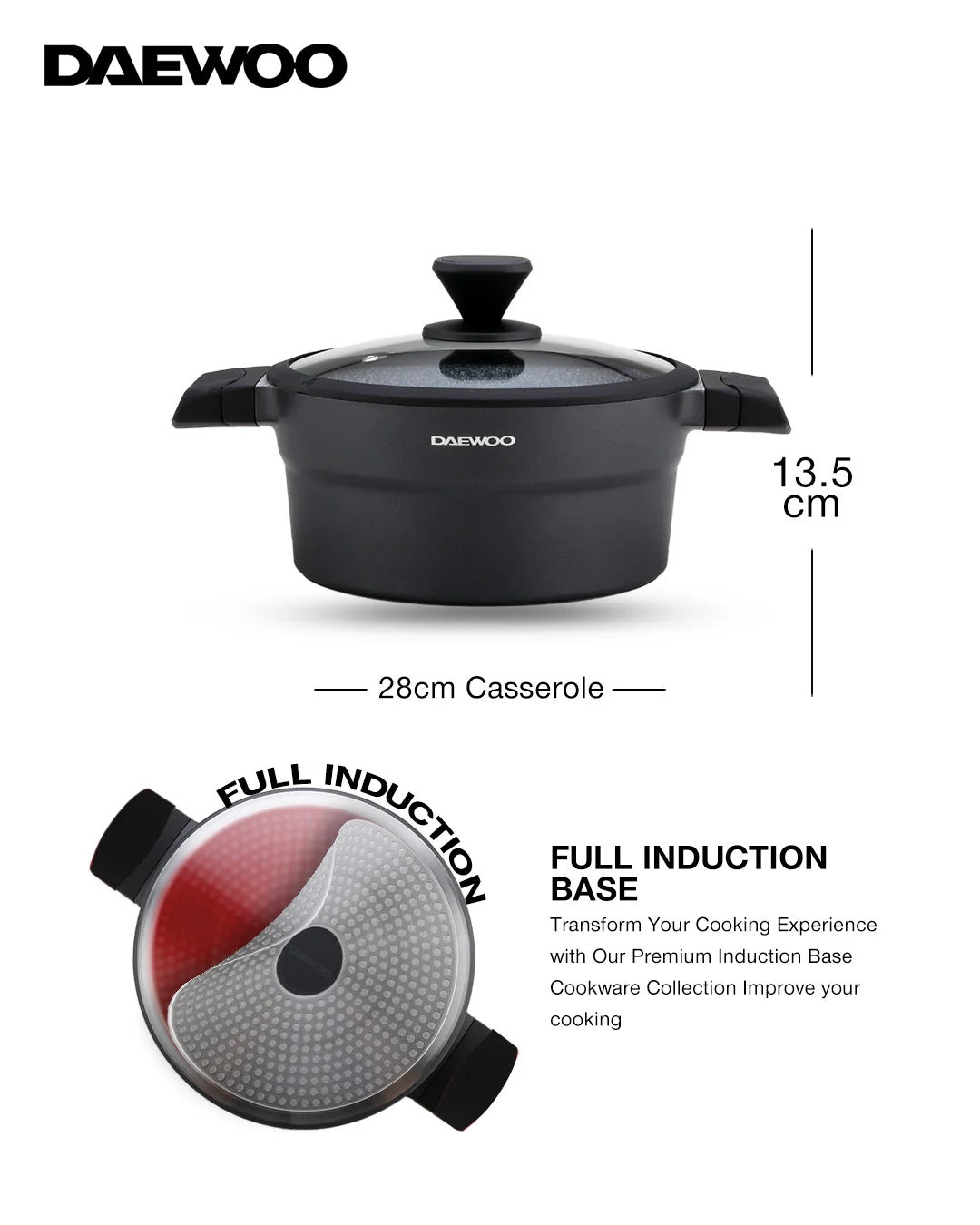 Daewoo Casseerole Pot DCC 2800 - Black