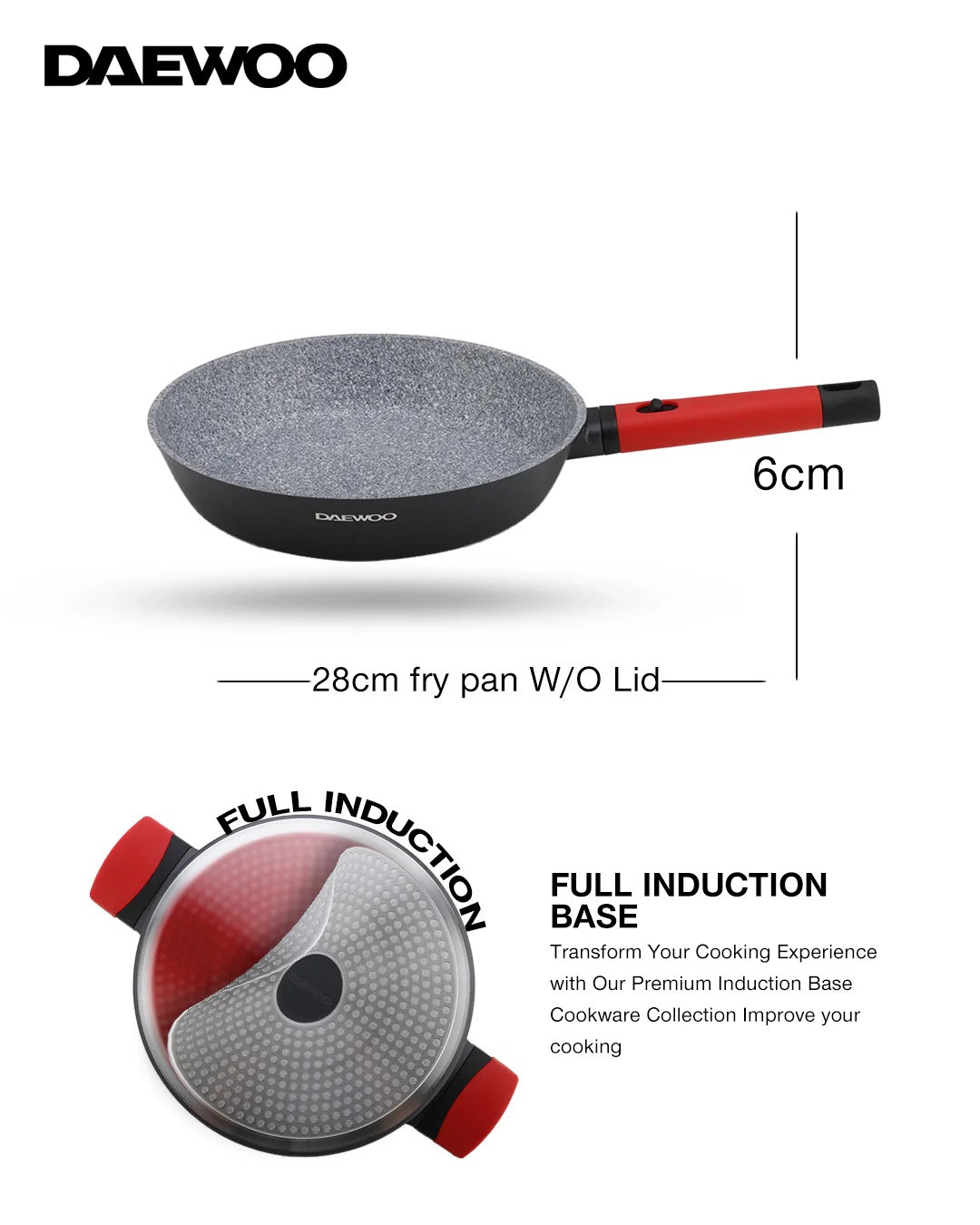 Daewoo 28cm Fry Pan X Series - DFP 280R