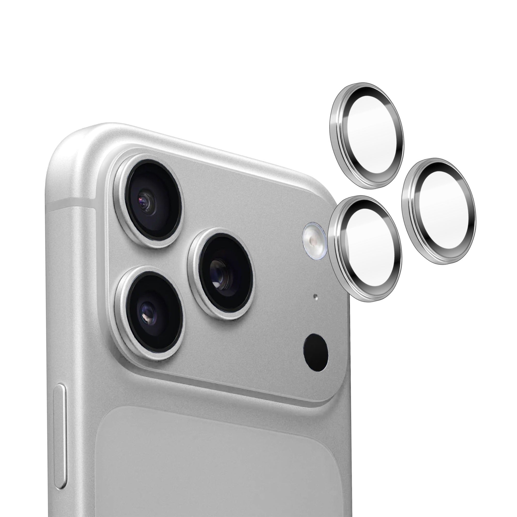 Torrii Body glass Aluminum Camera Ring Iphone 17 Pro/ 17 Pro Max – Silver