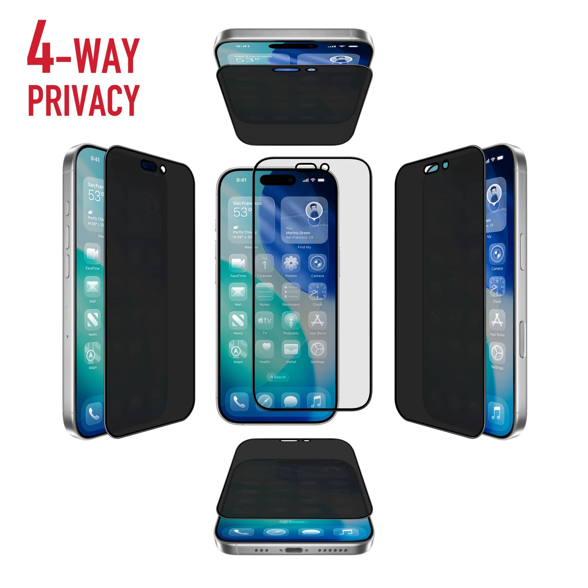 Torrii Bodyglass Iphone 17 Pro Max (6.9”) Anti-Bacterial – 4 Way privacy