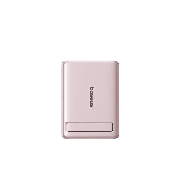Baseus PicoGo AM31 Qi2 Ultra-Mini Magnetic Power Bank with Kickstand 5000mAh 20W - Nebula Pink