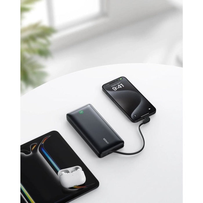 Anker Nano Power Bank 20Kmah 30W Built-In USB-C Cable-Black