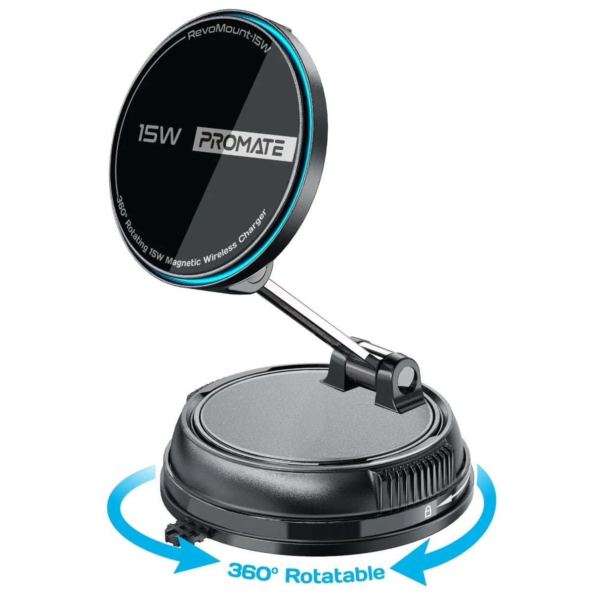 Promate 65W Power Delivery GanFast™ Charging Adapter with Retractable ...