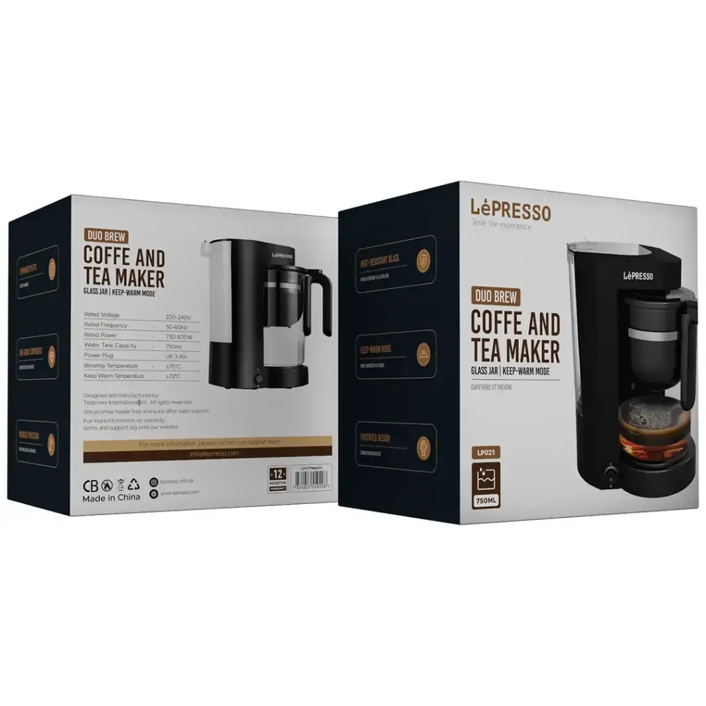 Lepresso Duo Brew Coffee and Tea Maker  Black