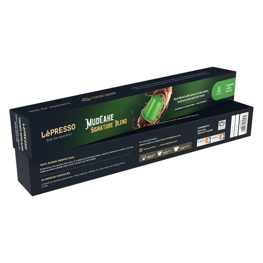 Lepresso Mudcake Blended Coffee Capsules Green
