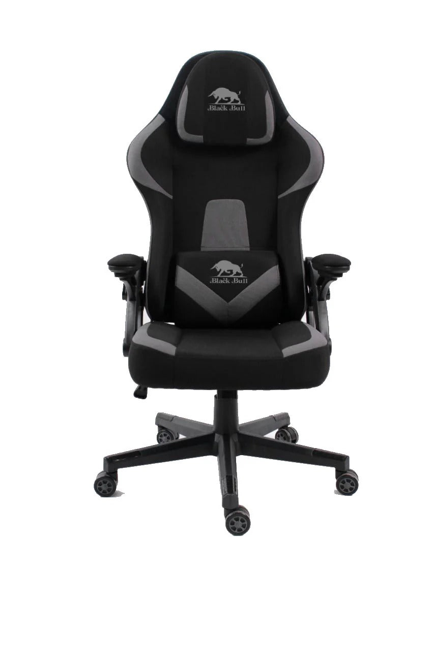Black Bull Gaming Chair  With Headrest Up & Down Slide Adjustable and Moveable Armrest