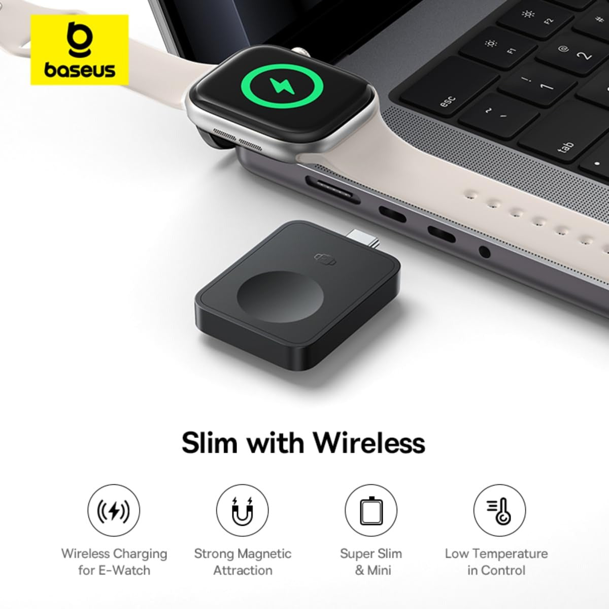 Baseus MagPro Magnetic Wireless Charger for E-Watch 2.5W - Cosmic Black
