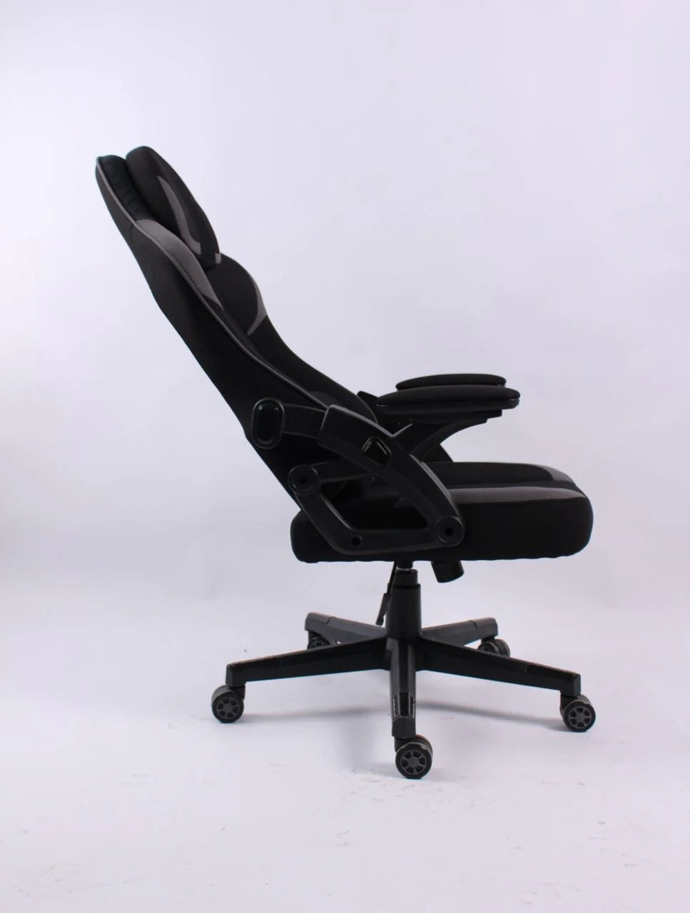 Black Bull Gaming Chair  With Headrest Up & Down Slide Adjustable and Moveable Armrest