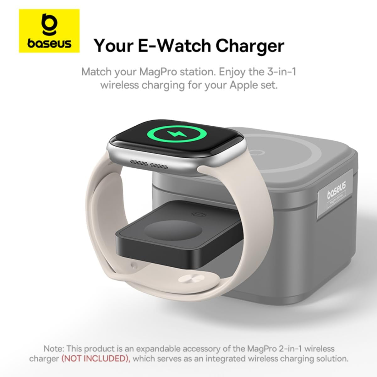 Baseus MagPro Magnetic Wireless Charger for E-Watch 2.5W - Cosmic Black