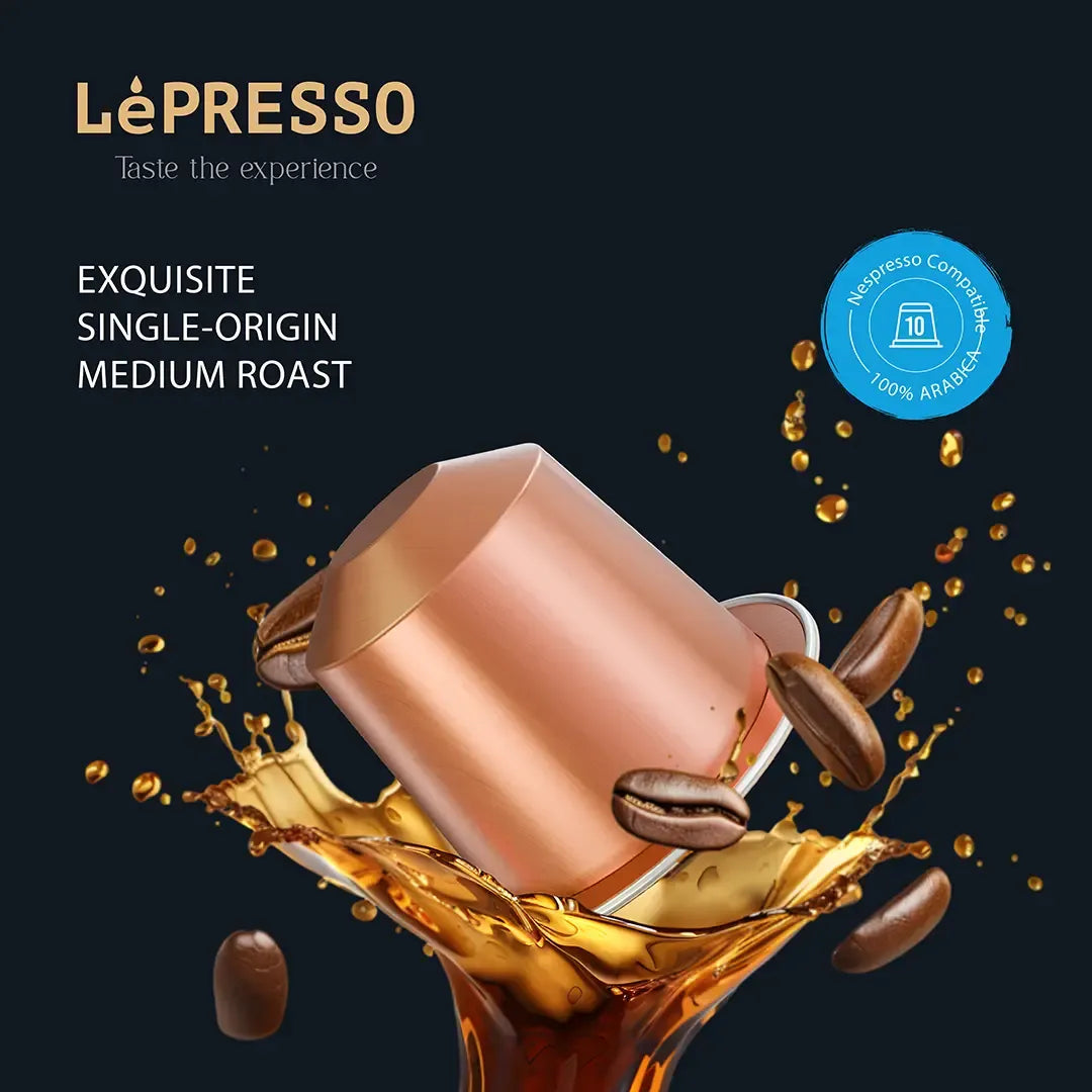 Lepresso Rwanda Single Origin Coffee Capsules Gold
