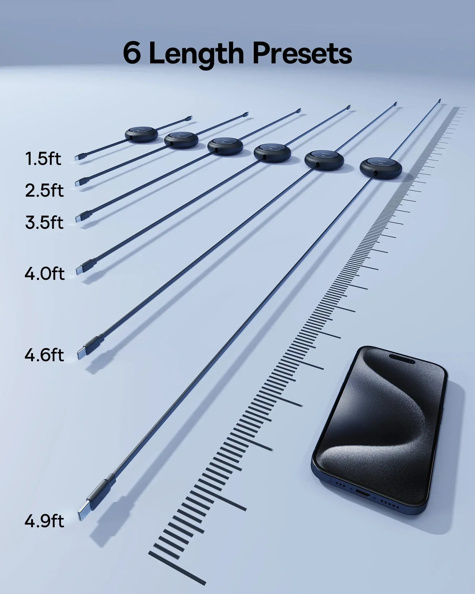 Baseus Free2Pull Mini Retractable Cable USB-C to USB-C 100W 1.5m - Cluster Black