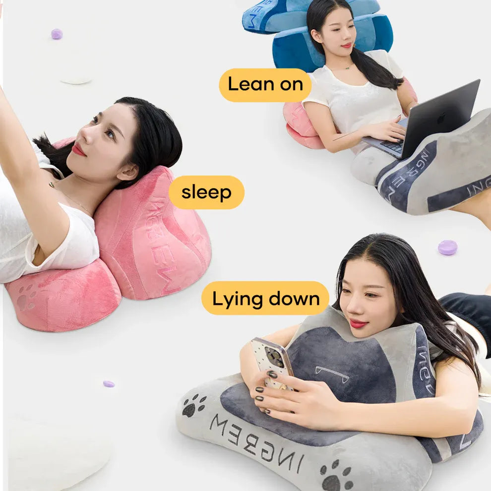 Ingrem Fat Cat Pillow - Blue