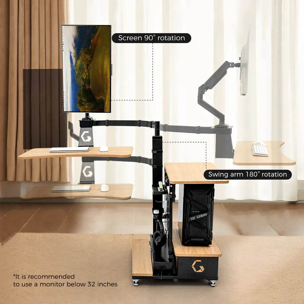 Ingrem Floating Table - White (Left Rudder)