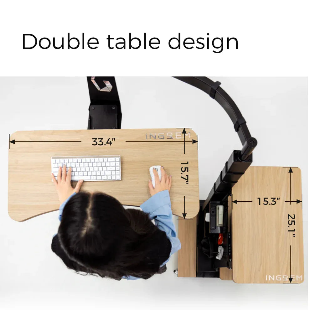 Ingrem Floating Table - White (Left Rudder)